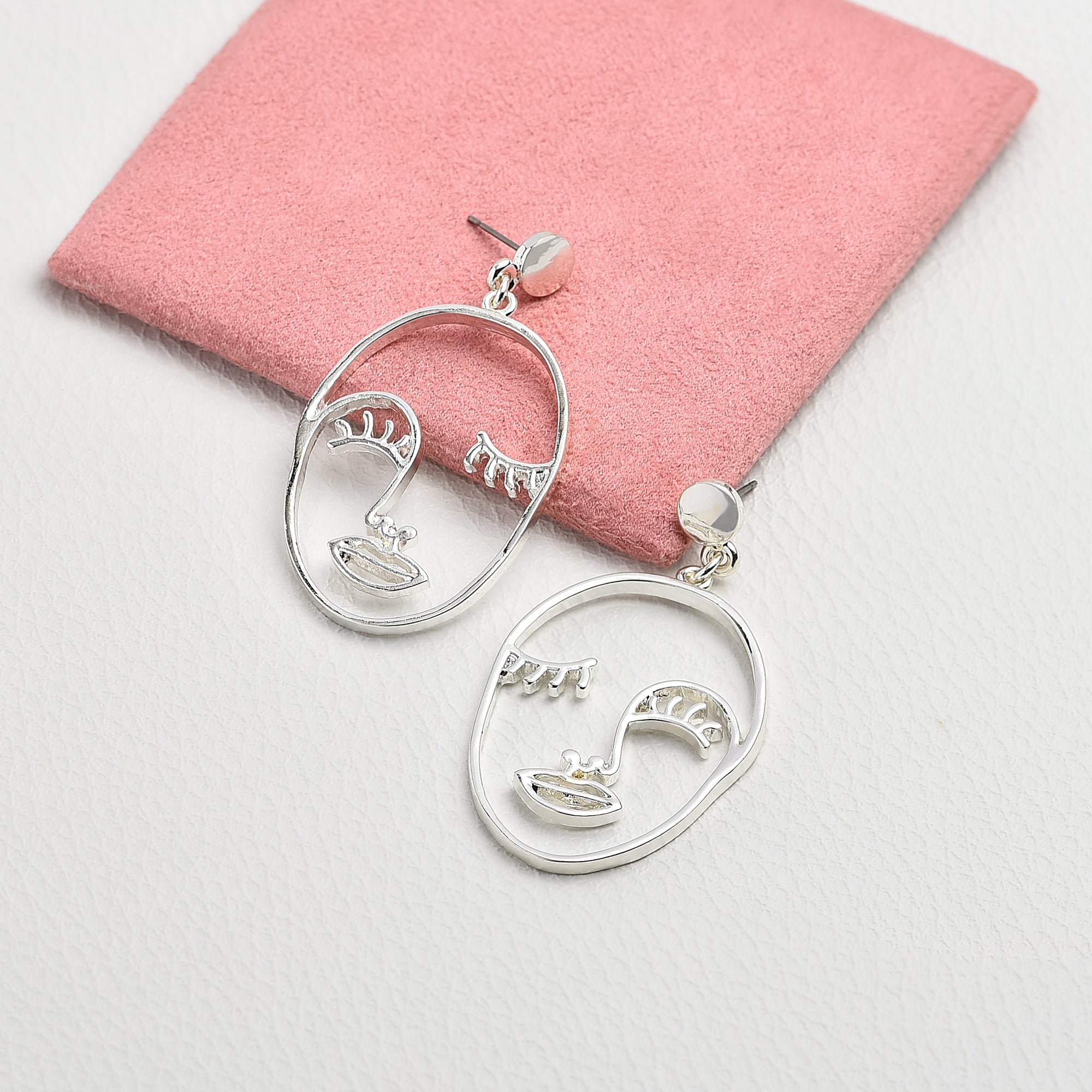 Accessorize London Women's Silver Face Earring