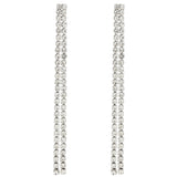 Accessorize London Women'S Silver Crystal Cupchain Slinky Drops Earring