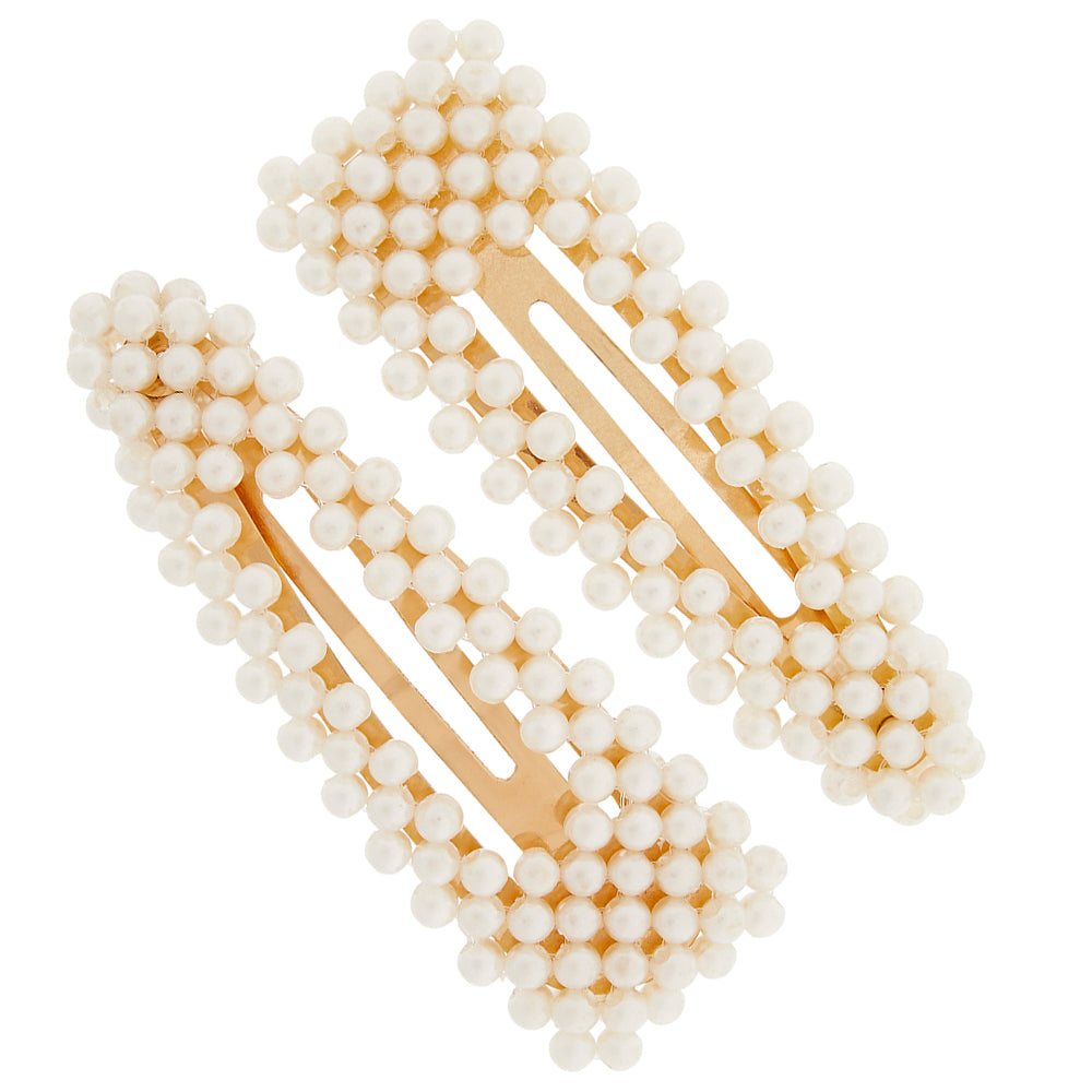 Accessorize London Pack Of 2 Pearly Snap Hair Clips