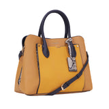 Accessorize London Women'S Faux Leather Yellow Tessa Work Tote Bag