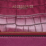 Accessorize London Women's Faux Leather Burgundy Croc texture Spacious Emily Tote Bag