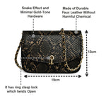 Accessorize London Women's Edie Snake Woven chain sling Bag