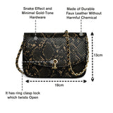 Accessorize London Women's Edie Snake Woven chain sling Bag