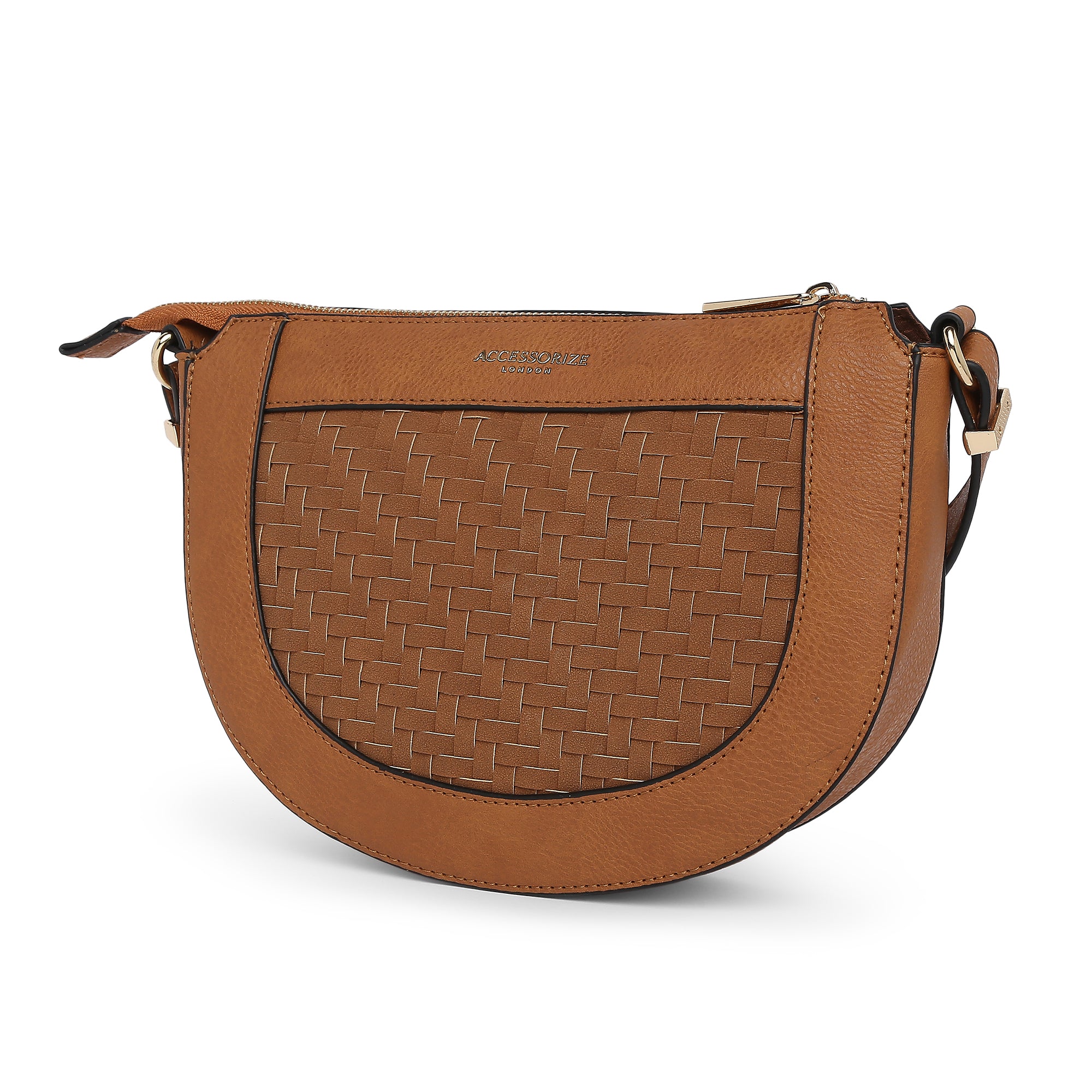 Tan cross cheap body bag