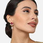 Accessorize London Women's Diamante Short Drop Red Crystal Earrings