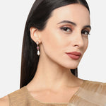 Accessorize London Women's Pearl Short Drop Gold Earring