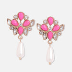Accessorize London Women's Pink Resin Short Drop Earring