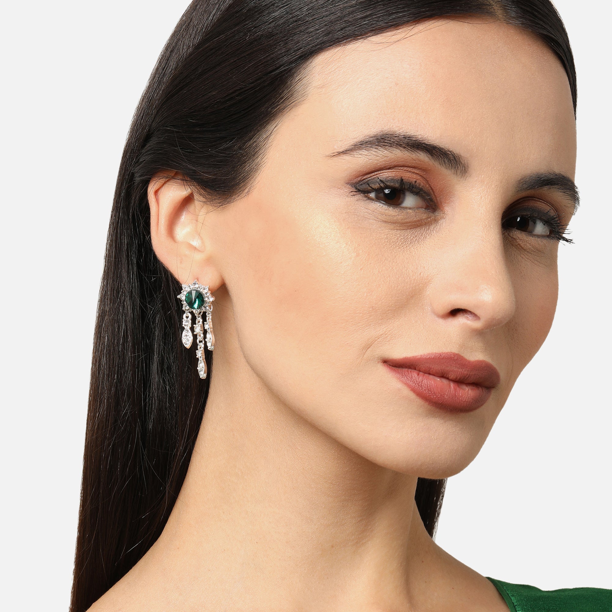 Accessorize London Silver Plated Short Drop Earring Metal Drops & Danglers