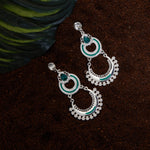 Accessorize London Women's Green Long Drop Chandbalis