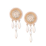 Accessorize London Tear Drop Pearl Long Earring Metal Drops & Danglers