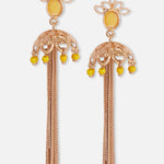 Accessorize London Women's Yellow Long Drop Earring