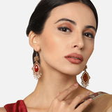 Accessorize London Red Gold Plated Earring Metal Drops & Danglers