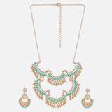 Accessorize London Women's Turq Golden Jewlery Set