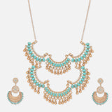 Accessorize London Women's Turq Golden Jewlery Set