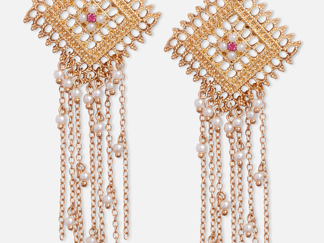 Accessorize London Women's Diamond Shape Long Earring