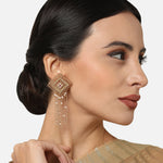 Accessorize London Women's Diamond Shape Long Earring