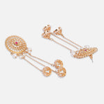 Accessorize London Women's Pearl White & Golden Jhumki Earrings