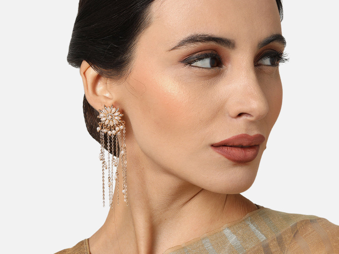Accessorize London Women's Pearl Long Drop Earring