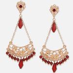 Accessorize London Women's Golden Red Long Earring