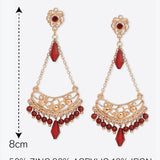 Accessorize London Women's Golden Red Long Earring