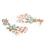 Accessorize London Mint Kundan Long Earring Metal Drops & Danglers