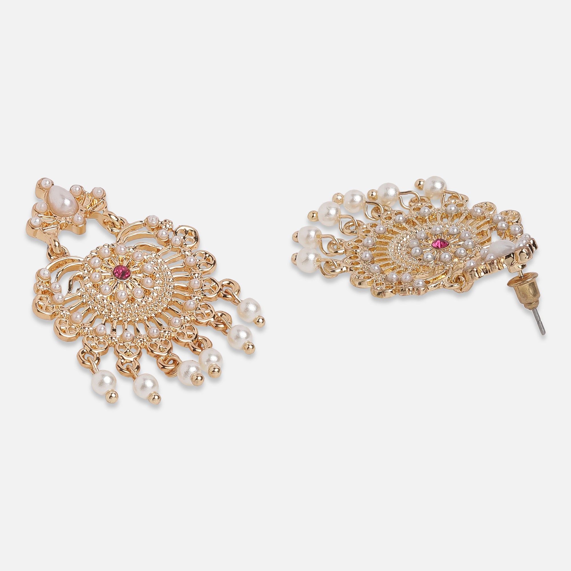 GOLD PLATED PEARL SHORT DROP EARRING