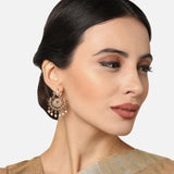 GOLD PLATED PEARL SHORT DROP EARRING