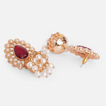 Accessorize London Red & Pear White Jhumki Earrings