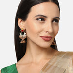 Accessorize London Multi Color Gold Jhumkas