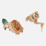 Accessorize London Women's Green Enamel Gold Earrings