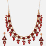 Accessorize London Women's Red Golden Jewelry Set