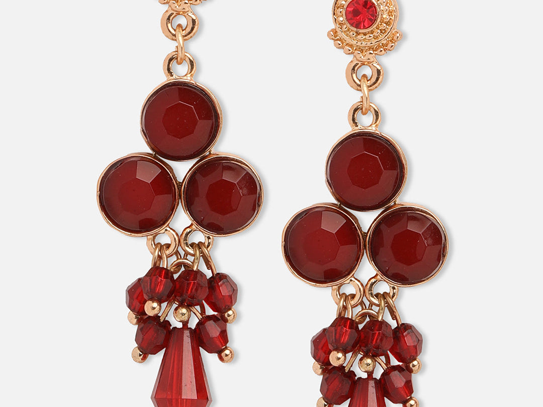 Accessorize London Women's Red Golden Jewelry Set