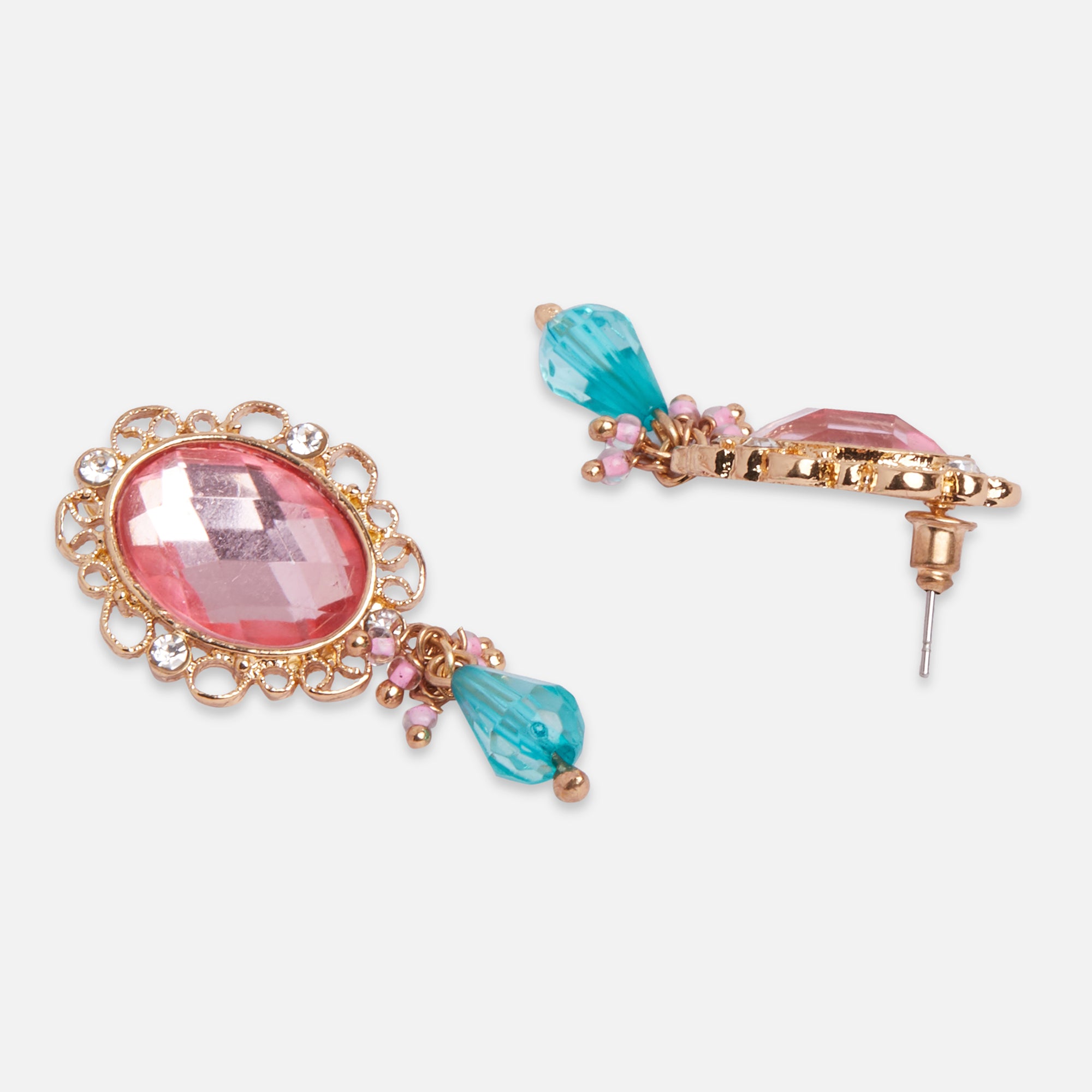 Accessorize London Women's Pink Short Drop Earring