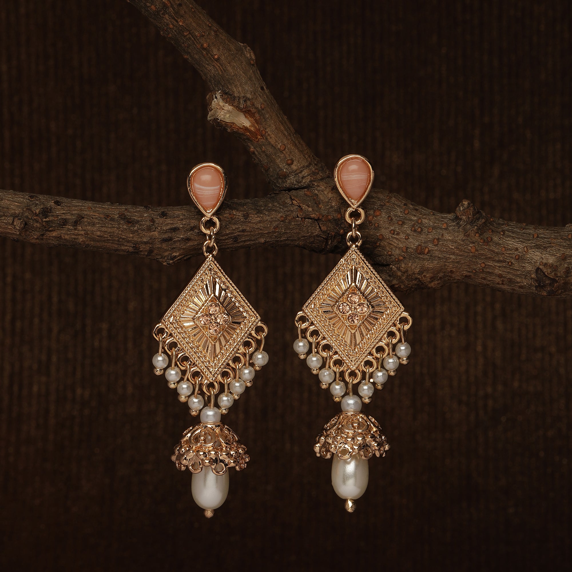 Accessorize London Women's Gold-Pearl Drop Earring