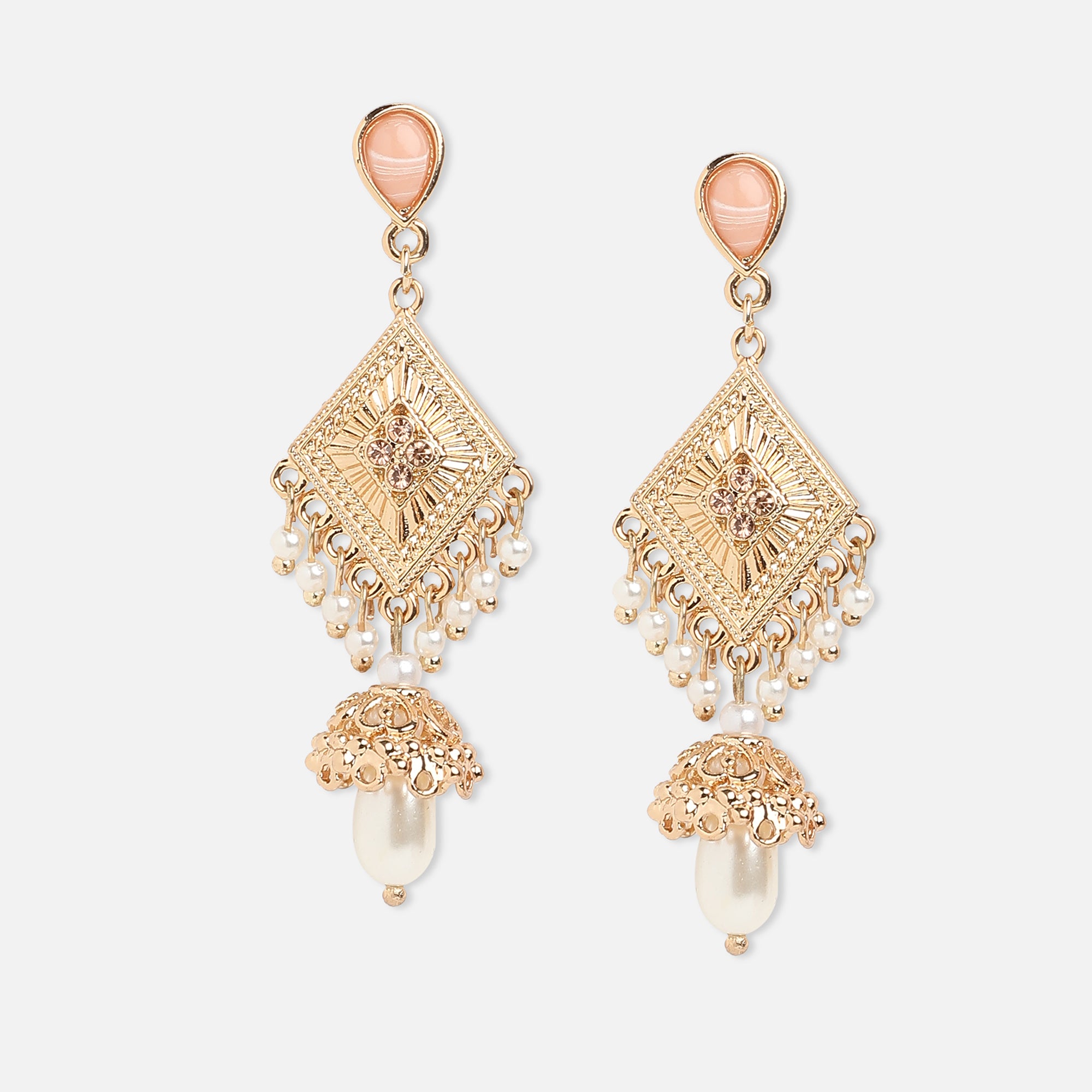 Accessorize London Women's Gold-Pearl Drop Earring