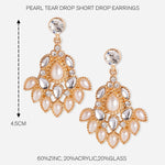 Accessorize London Women's Pearl Tear Drop Short Drop Earrings