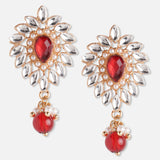 Accessorize London Women's Red Kundan Jewelry Set