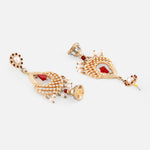 Accessorize London Women's Red Bead And Pearl Jhumkas