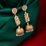 Accessorize London Diamante Gold Jhumkas Zinc Jhumki Earring