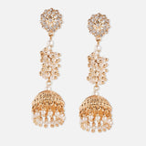 Accessorize London Diamante Gold Jhumkas Zinc Jhumki Earring