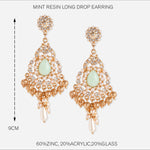 Accessorize London Mint Resin Long Drop Earring