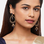 Accessorize London Navy Beads Jhumkas Zinc Jhumki Earring