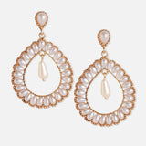 TEAR DROP PEARL SHORT DROP EARRING