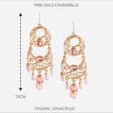 Accessorize London Women's Pink Gold Chandbalis