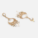 Accessorize London Women's Golden Kundan Long Drop Earrings