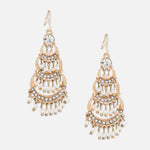 Accessorize London Women's Gold Pearl Layered Earring