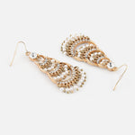Accessorize London Women's Gold Pearl Layered Earring