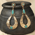 Accessorize London Women's Turquoise Resin Long Drop Earring