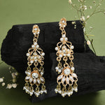 Accessorize London Women's Gold And Pearl Long Drop Earring
