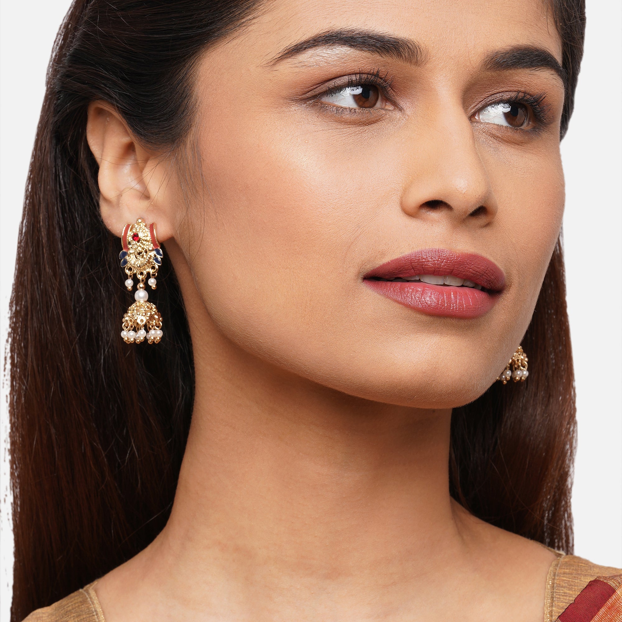 Accessorize London Women's Multi Color Enamel Jhumkas